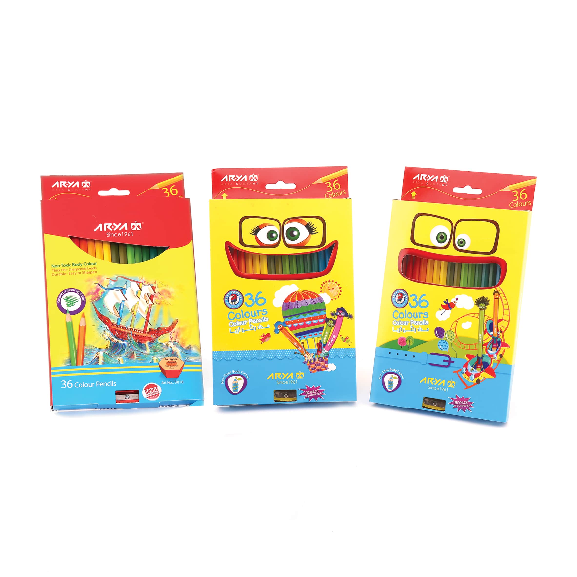 مدادرنگی-36رنگ-تراش-36-colour-pencils